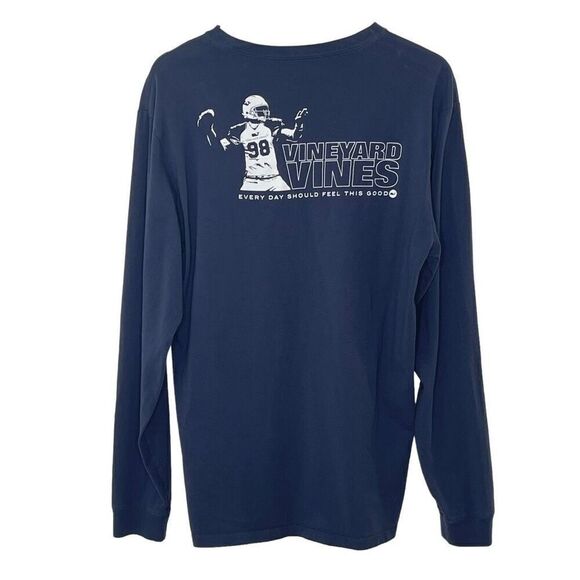 Vineyard Vines “Every Day Should Feel This Good” Men’s long sleeve navy blue tee - Picture 2 of 7